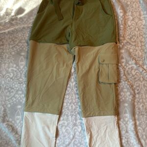 Outdoor Voices zipper pants Olive Green Activewear